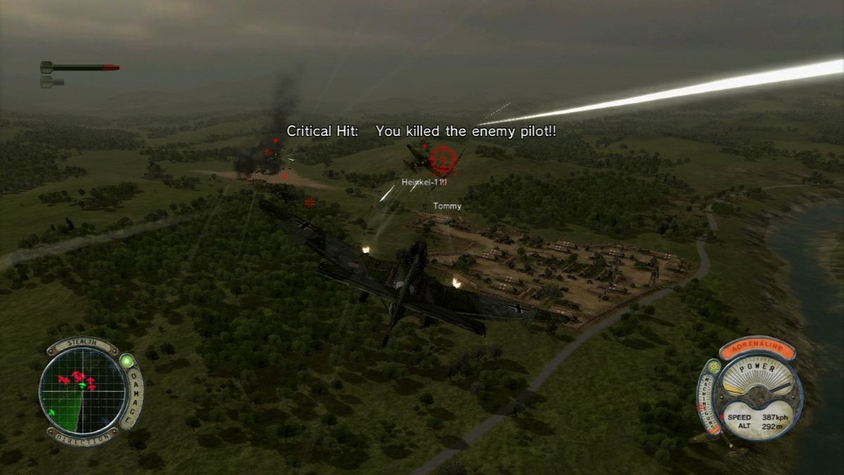 Air Conflicts: Secret Wars (PlayStation 3) screenshot: With a bit of luck and upgrades, you can increase the chance of scoring critical hits.