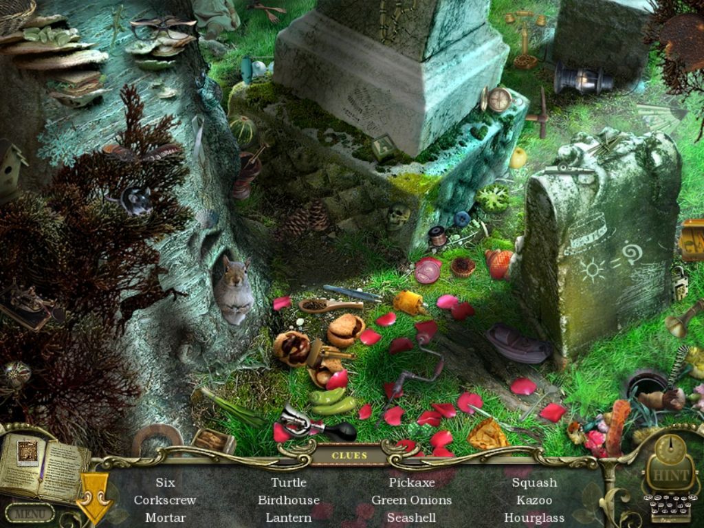 Mystery Case Files: Return to Ravenhearst (iPad) screenshot: Graveyard - objects