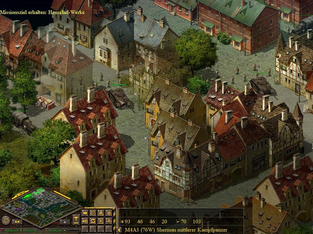 Blitzkrieg: Total Challenge (Windows) screenshot: destroy the Henschel Werke