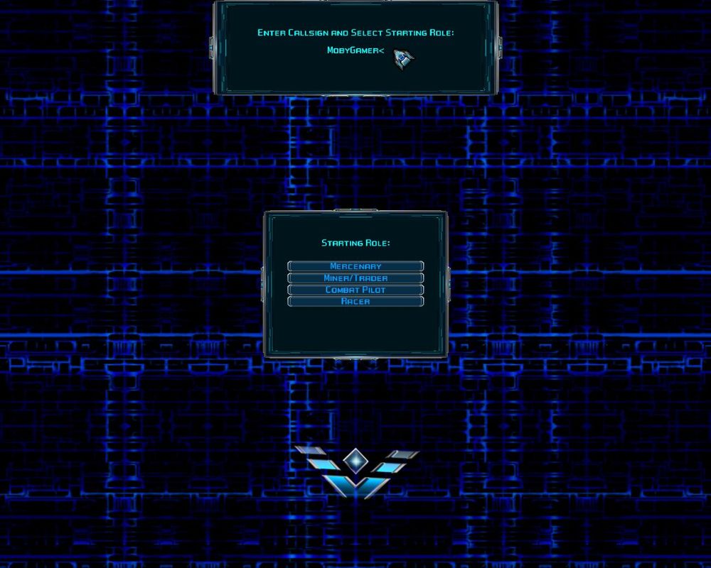 Evochron Mercenary (Windows) screenshot: Starting a new game - Choose character role.