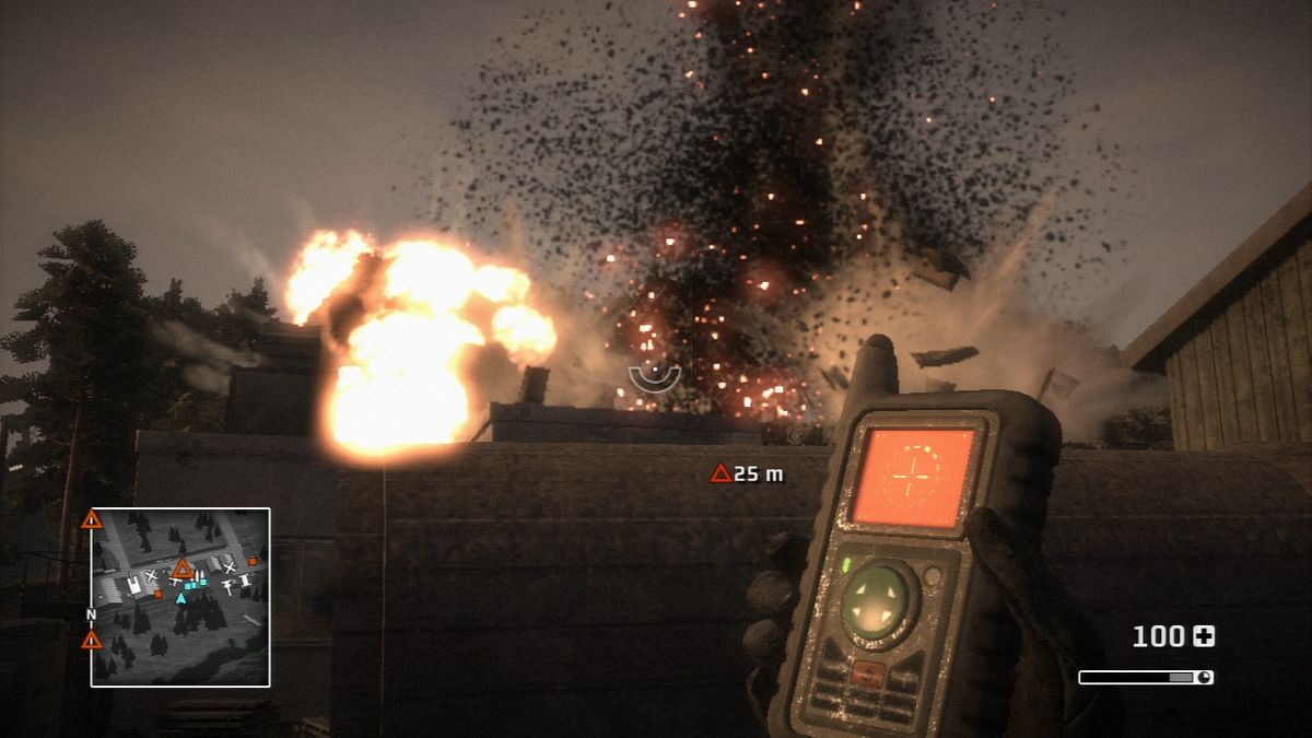 Battlefield: Bad Company (PlayStation 3) screenshot: Calling in an artillery strike.