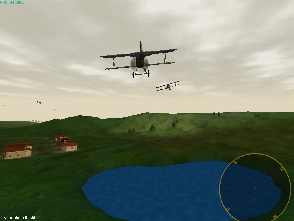 Sky Aces (Windows) screenshot: Typical battle in the air