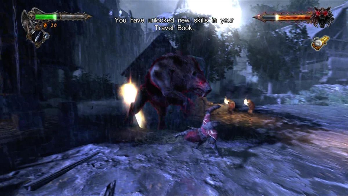 Castlevania: Lords of Shadow (Xbox 360) screenshot: Your first mini boss: not difficult but just to learn the basics of combat.