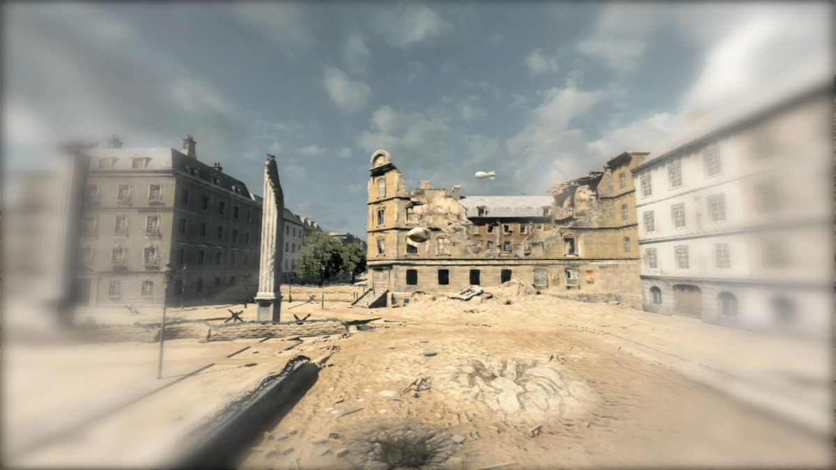 Sniper Elite V2 (PlayStation 3) screenshot: When your shot is on the right course, bullet-time camera will automatically kick in.