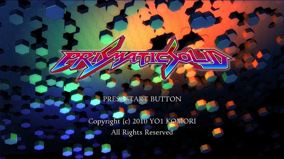 Prismatic Solid (Xbox 360) screenshot: A very stylish animated title screen!