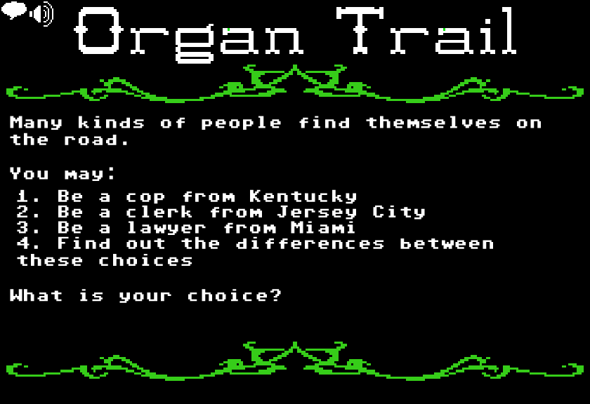 Screenshot of Organ Trail (Browser, 2011) - MobyGames