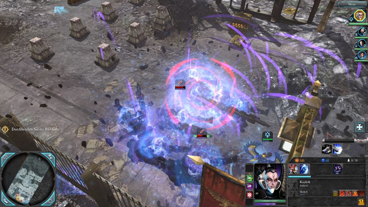 Warhammer 40,000: Dawn of War II - Retribution (Windows) screenshot: The Eldar have some mean tricks. Anti-grav grenades for example...