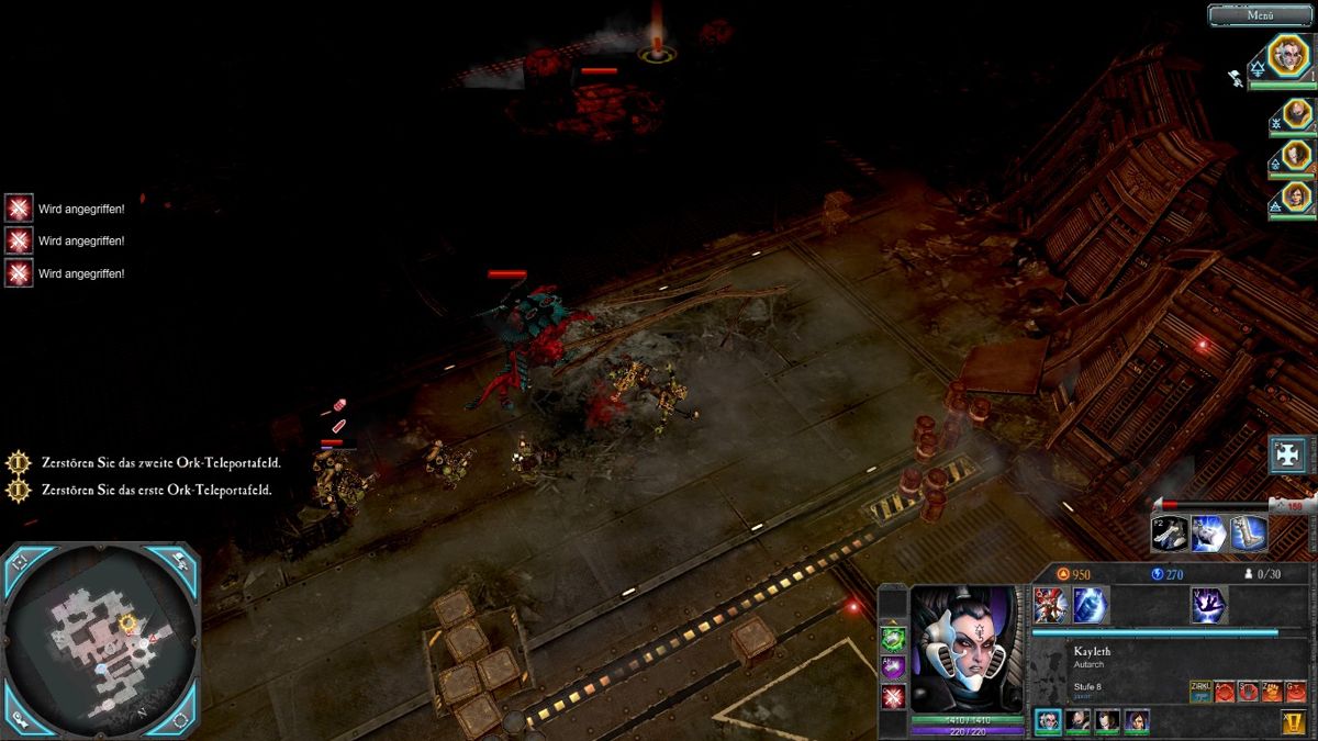 Warhammer 40,000: Dawn of War II - Retribution (Windows) screenshot: A mad orc summons some Tyranids for assistance...what a mad idea.