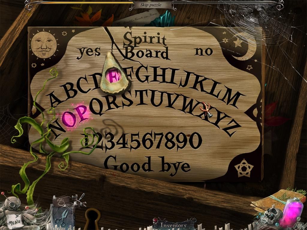 Deadtime Stories (Windows) screenshot: Using a Ouija board
