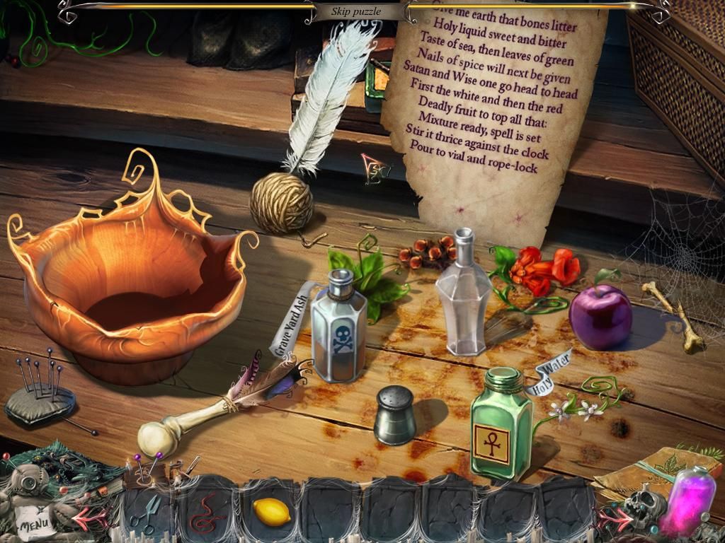 Deadtime Stories (Windows) screenshot: Creating one of many spells during the game