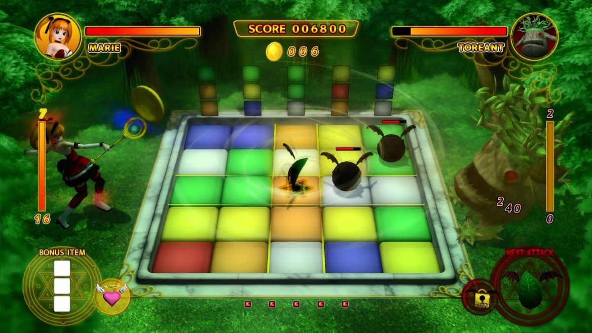 Magical Cube (Xbox 360) screenshot: Different enemies have different attack items.