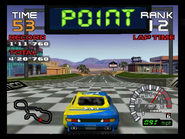 Ridge Racer 64 (Nintendo 64) screenshot: Start another race
