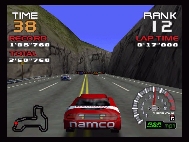 Ridge Racer 64 (Nintendo 64) screenshot: I caught up last rivals