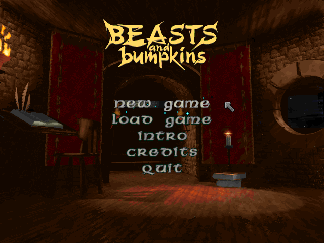 Beasts & Bumpkins (Windows) screenshot: Main menu