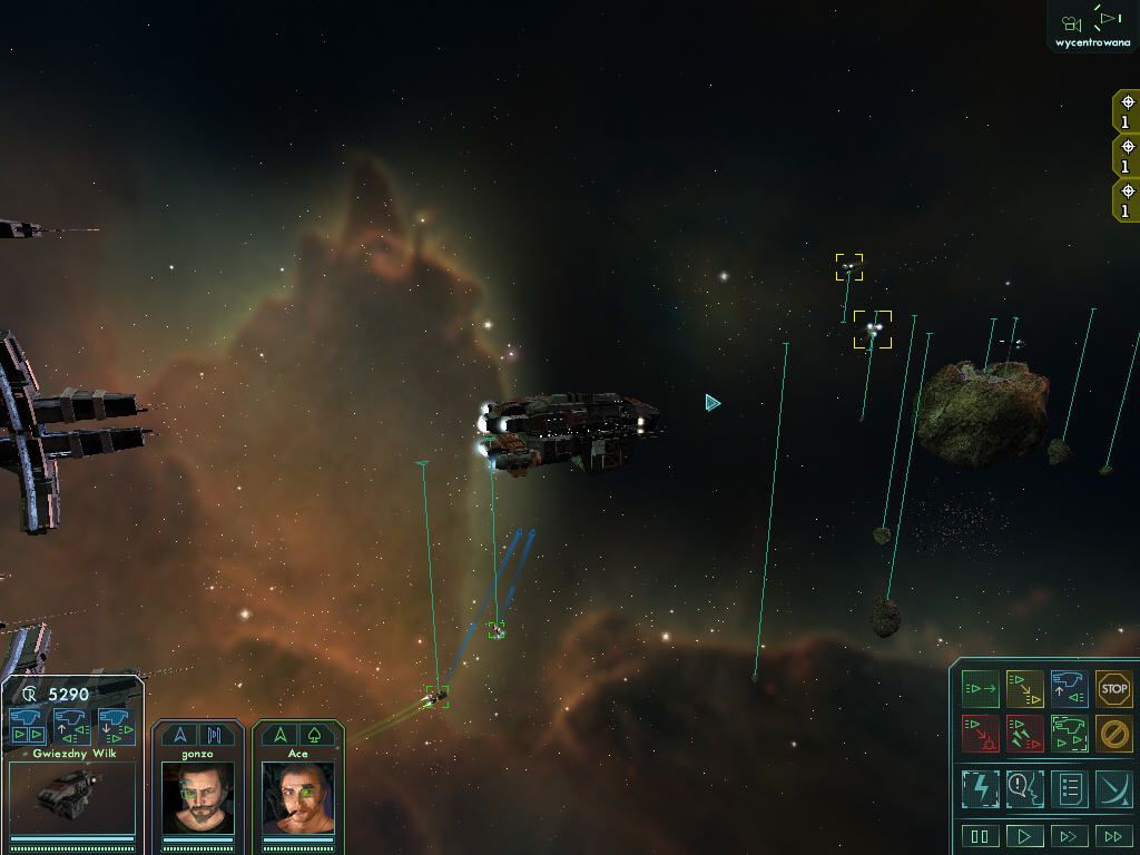 Star Wolves (Windows) screenshot: beautiful background.