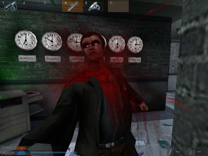 Psychotoxic (Windows) screenshot: Good neck's blood fountain