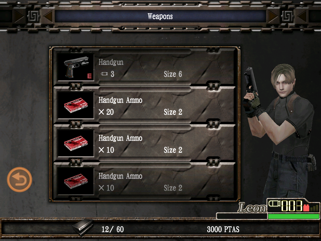 Screenshot of Resident Evil 4: Mobile Edition (iPad, 2008) - MobyGames