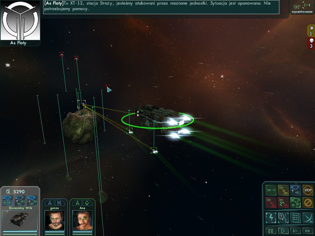 Star Wolves (Windows) screenshot: enemies are far away.