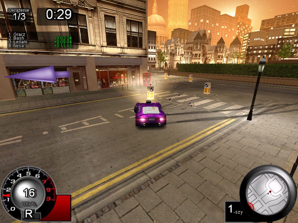 Taxi 3: Extreme Rush (Windows) screenshot: Go left!