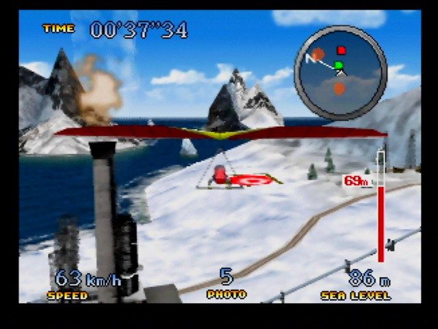 Pilotwings 64 (Nintendo 64) screenshot: Hang Gliding
