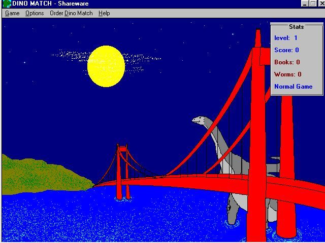 Dino Match (Windows) screenshot: The game starts with this screen