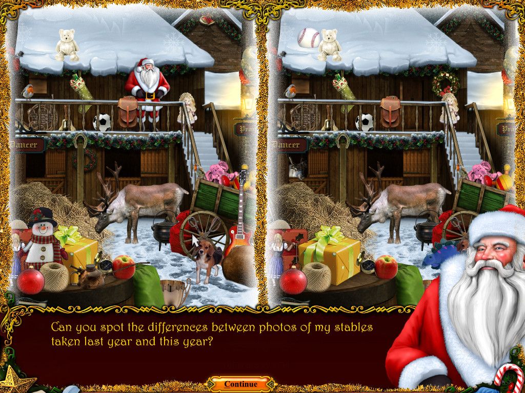 Christmas Wonderland (Windows) screenshot: Spot the differences. There are 10.