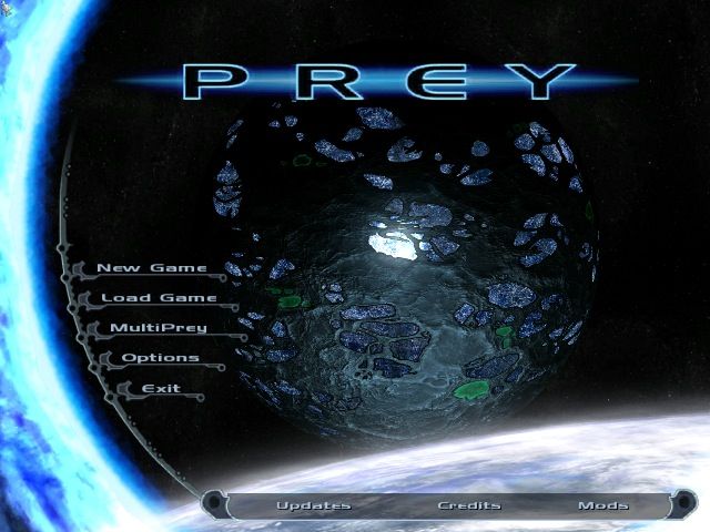 Prey (Macintosh) screenshot: main menu