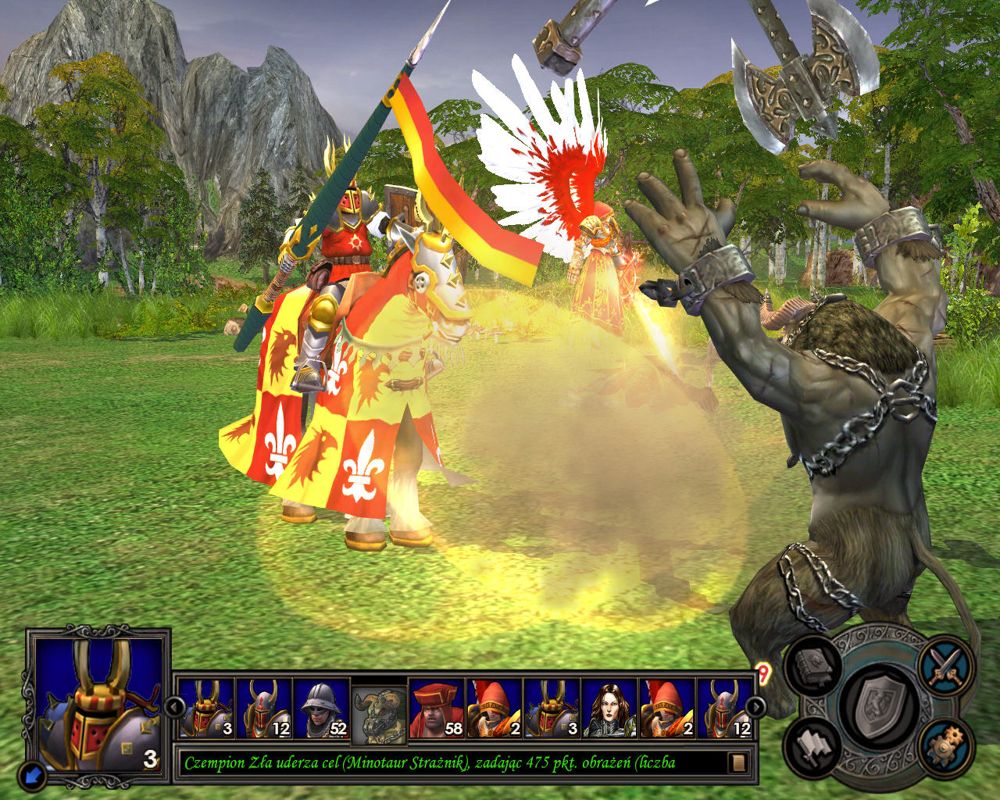 Heroes of Might and Magic V: Hammers of Fate (Windows) screenshot: The Champions are large and heavily armored units.