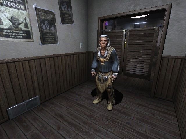 Prey (Macintosh) screenshot: Enisi (Grandpa) Tommy's relative