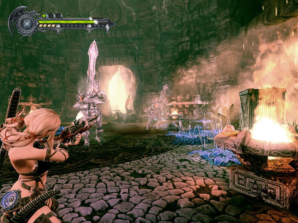 Blades of Time (Windows) screenshot: Normal enemies? better use sword than rifle