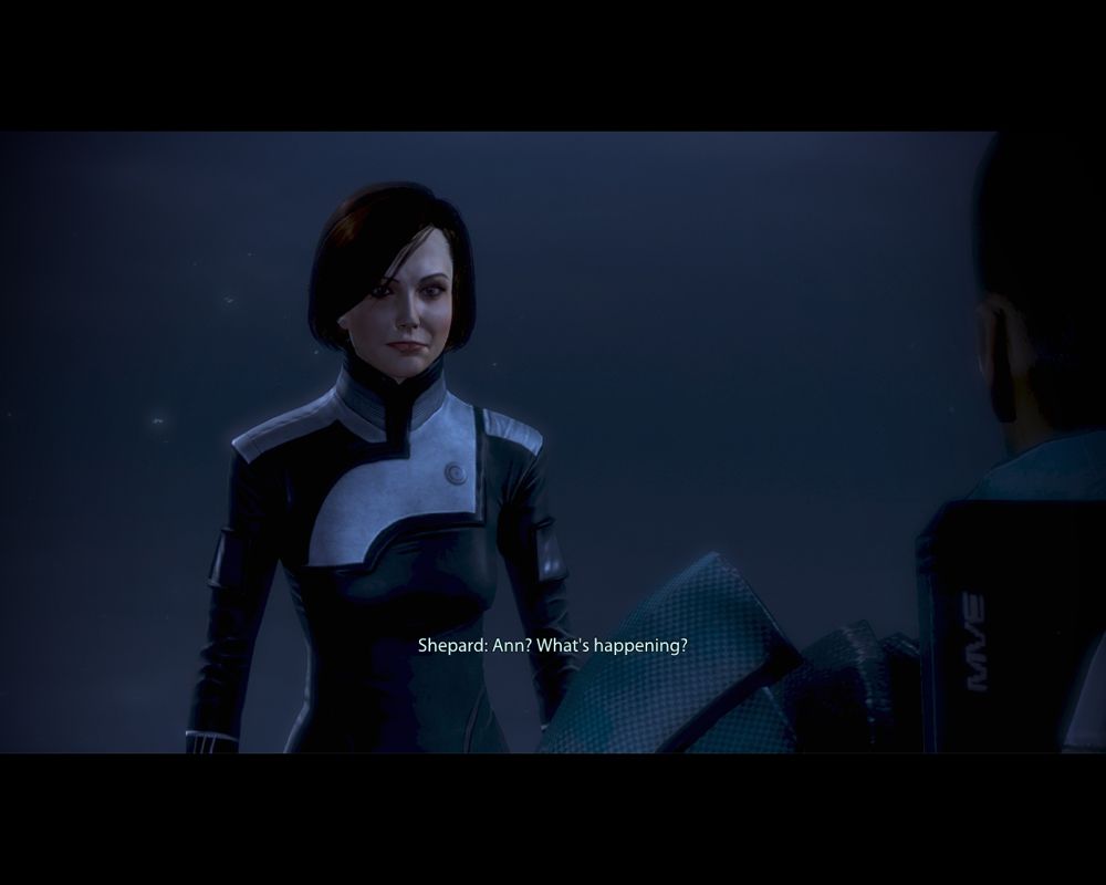 Mass Effect 3: Leviathan (Windows) screenshot: Leviathan uses manifestations of people in Shepard's memory to answer his questions. (This is Ann Bryson.)