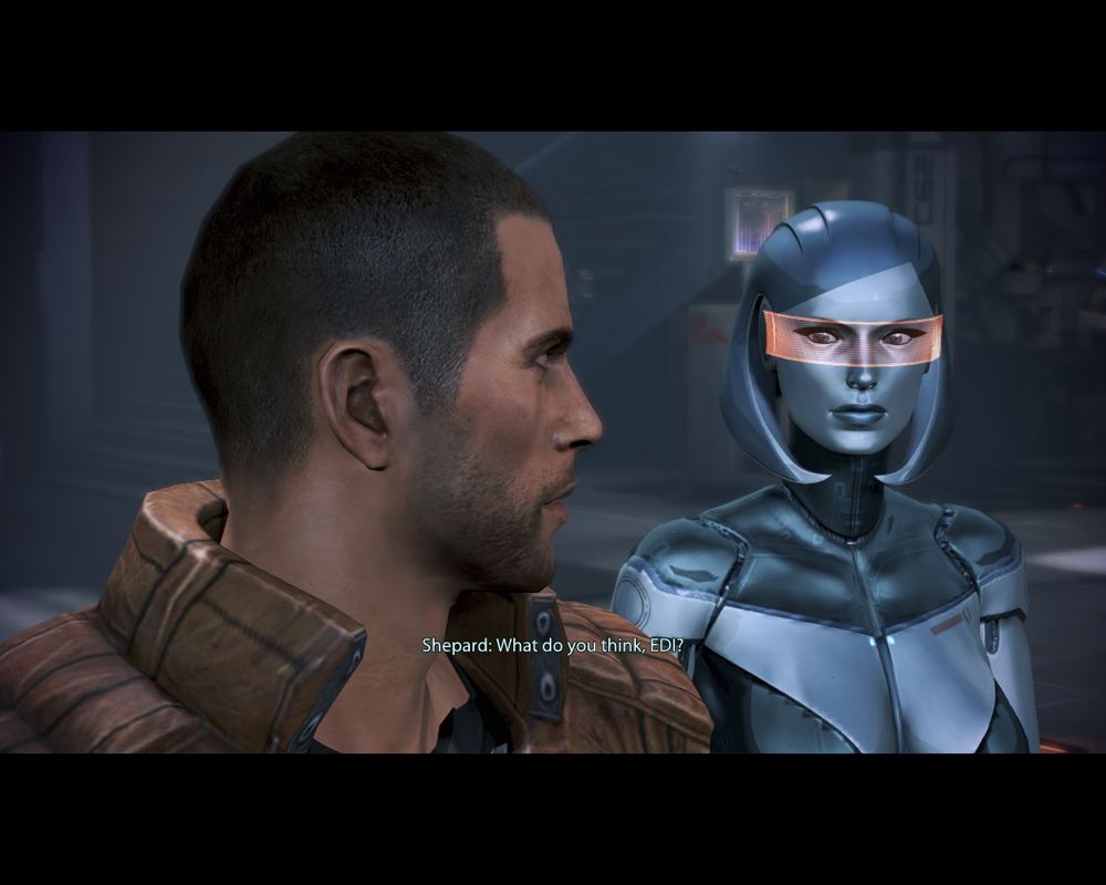 Mass Effect 3: Leviathan (Windows) screenshot: Shepard asks for EDI's help.