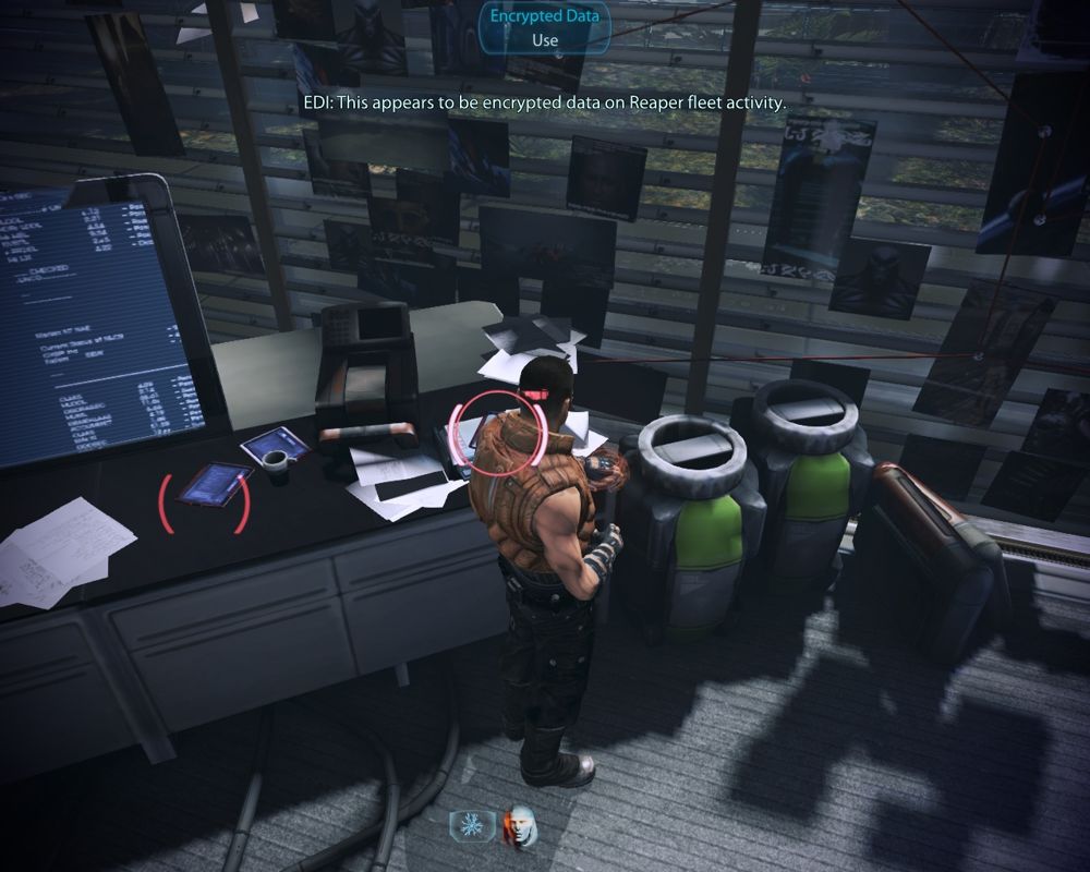 Mass Effect 3: Leviathan (Windows) screenshot: Encrypted data has been found