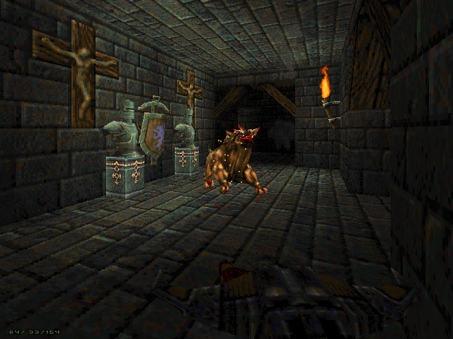 Chasm: The Rift (DOS) screenshot: ...while medieval and Egyptian ones remind of Hexen 2