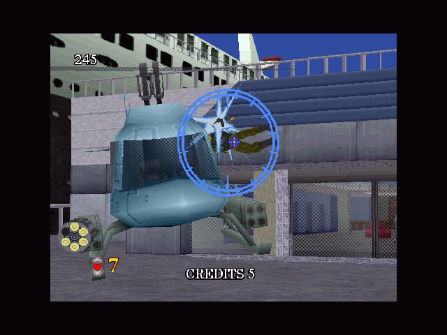 Virtua Cop 2 (Windows) screenshot: jump like a max payne.