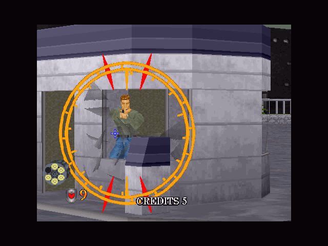 Virtua Cop 2 (Windows) screenshot: Suprise!
