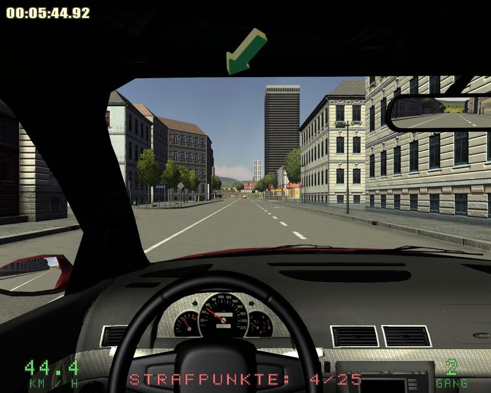 Driving Simulator 2009 (Windows) screenshot: The cockpit of the limousine