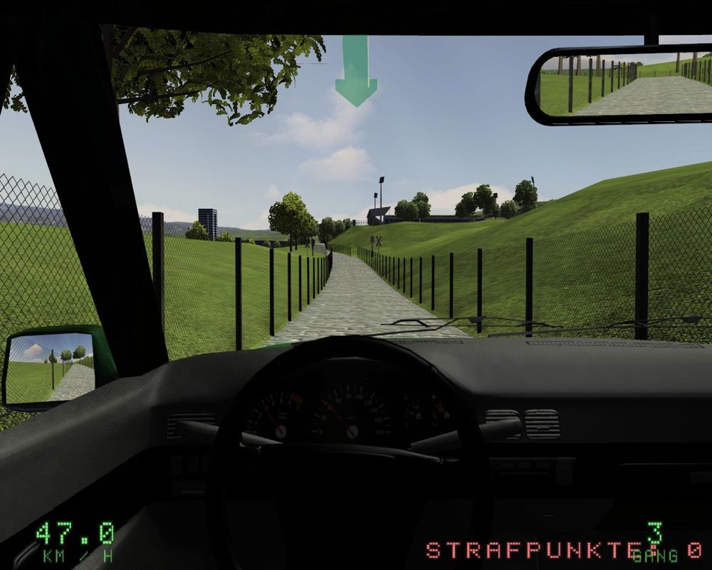 Driving Simulator 2009 (Windows) screenshot: There are also some hidden paths and shortcuts.