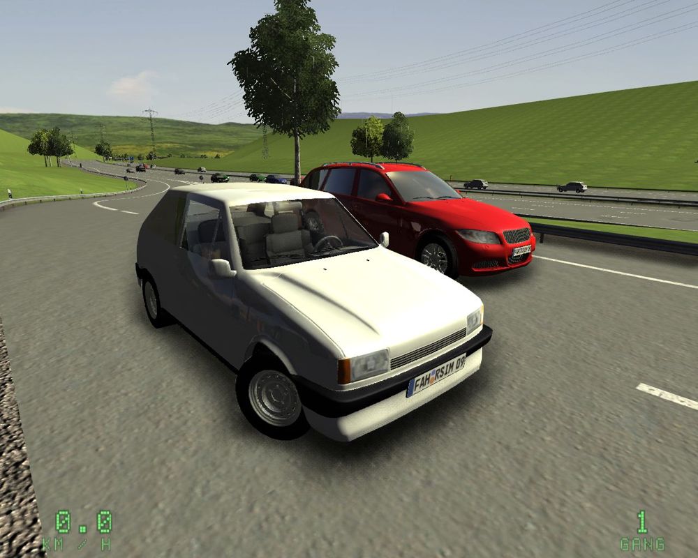 Driving Simulator 2009 (Windows) screenshot: The compact car