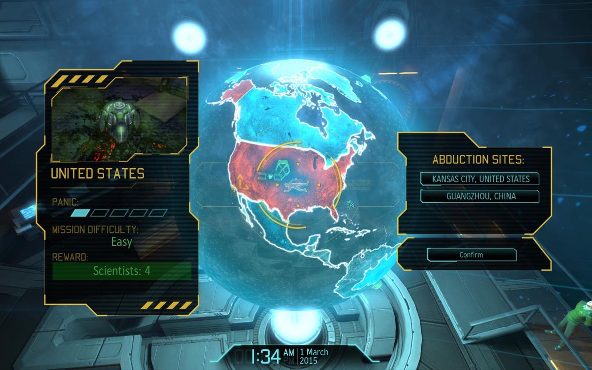 XCOM: Enemy Unknown (Windows) screenshot: Terror site alert