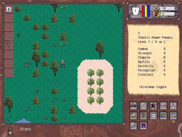 Dark Disciples (Windows) screenshot: Some trees.