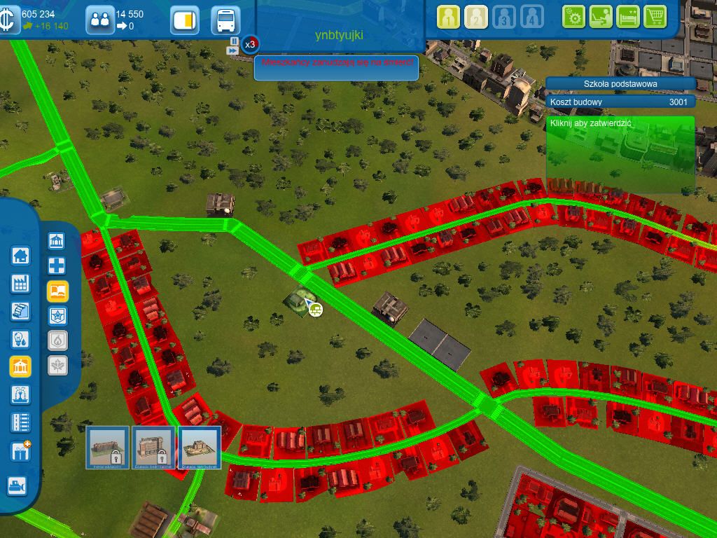 Cities XL 2011 (Windows) screenshot: Time to build a school.