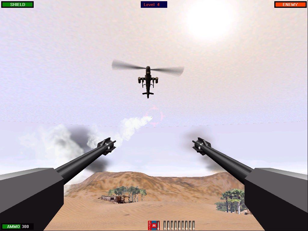Beach Head: Desert War (Windows) screenshot: Use missiles against aircraft, although they track them poorly.