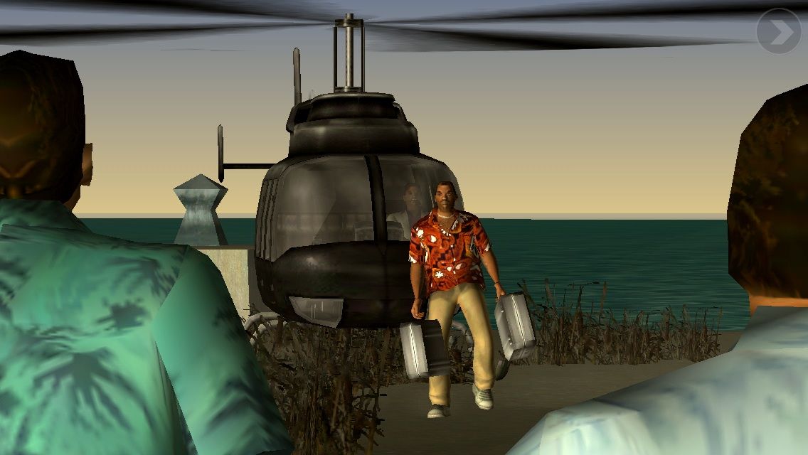Grand Theft Auto: Vice City (iPhone) screenshot: Storyline cutscene where you begin