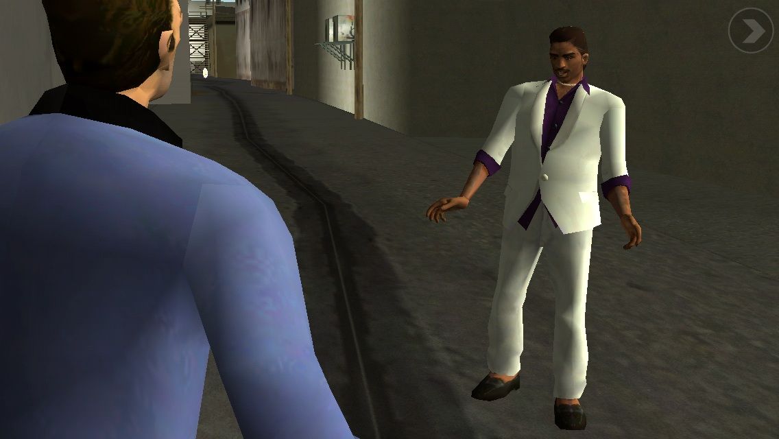 Grand Theft Auto: Vice City (iPhone) screenshot: Meeting lance in a cutscene