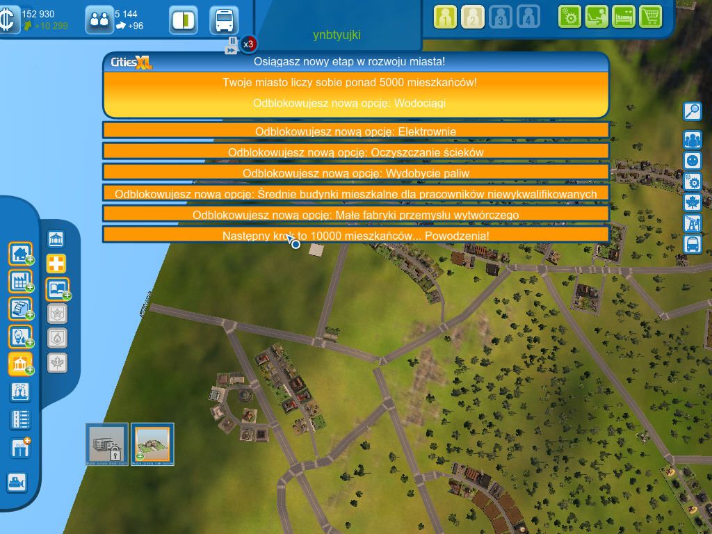 Cities XL 2011 (Windows) screenshot: new records of citizen!