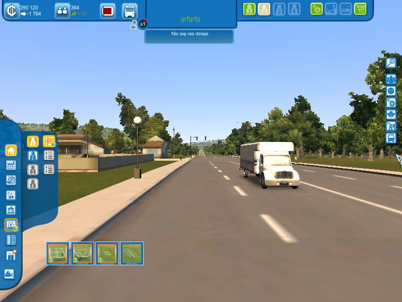 Cities XL 2011 (Windows) screenshot: Truck. City works slowly.