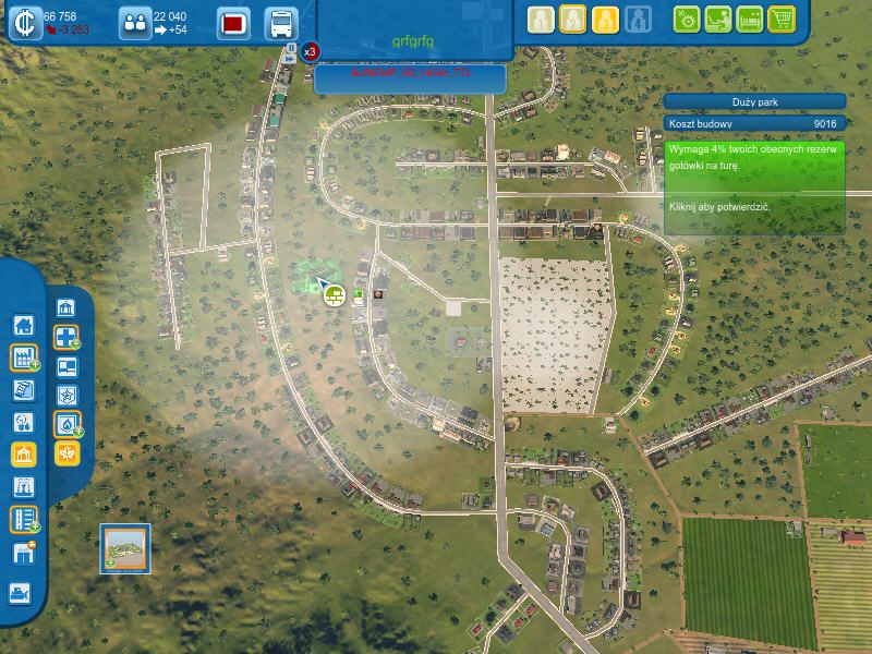 Cities XL 2011 (Windows) screenshot: Park in city.