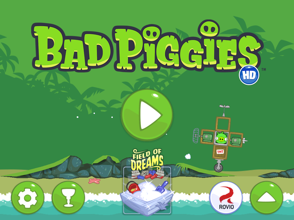 Bad Piggies (iPad) screenshot: Main menu