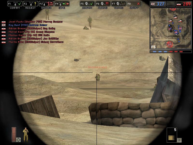 Battlefield 1942 (Windows) screenshot: ... and another headshot.